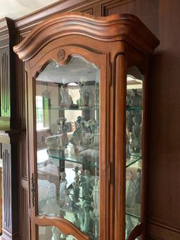 Solid Wood Curio Cabinet. This is 80.5" Tall x 29" Wide x 14.5" Deep - As Pictured