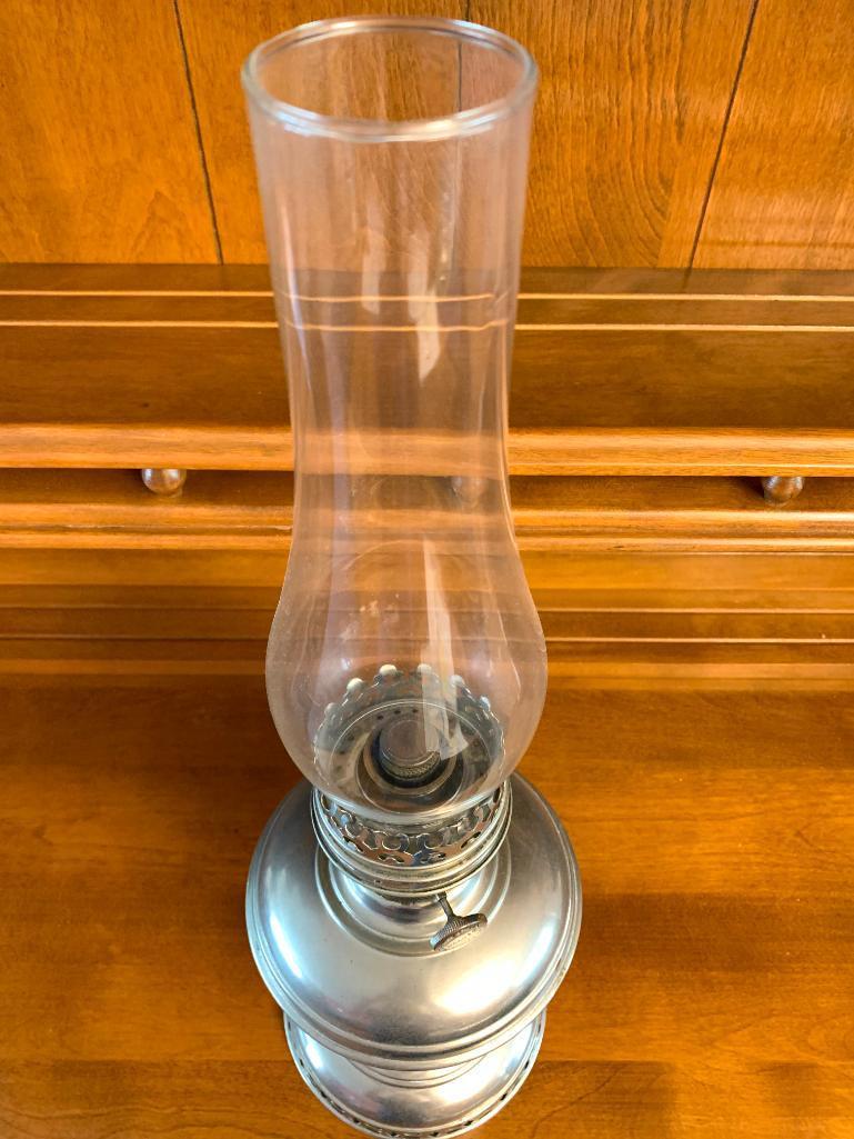 Vintage Oil Lamp. This is 21" Tall - As Pictured