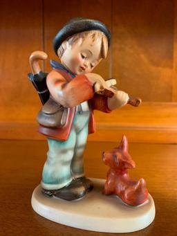 Hummel Boy with Dog Puppy Love Violin. This is 5 1/4" Tall - As Pictured