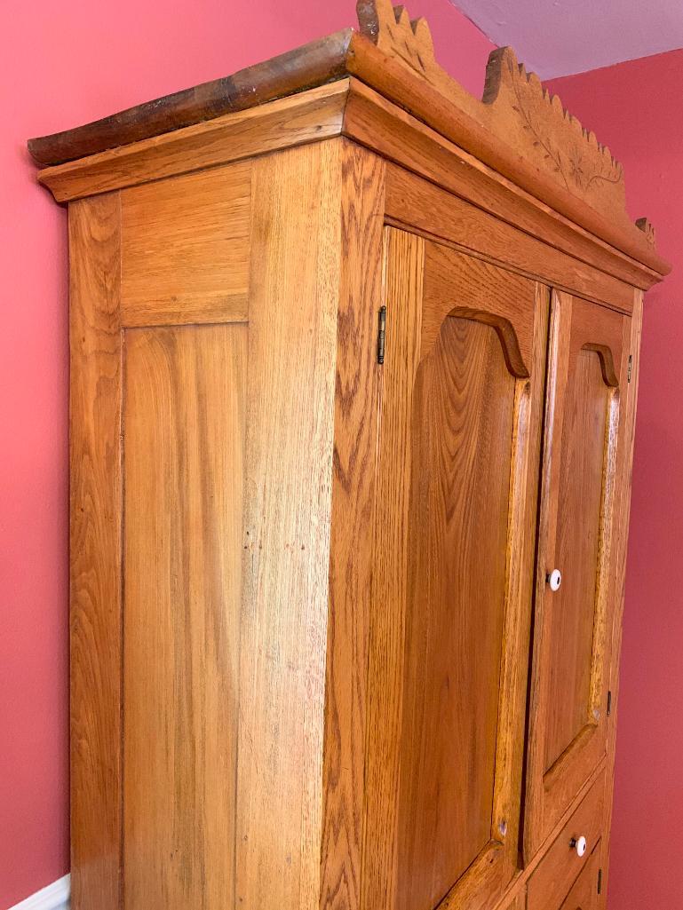 Antique Kitchen/Jelly Cabinet. This is 78" Tall x 39.5" Wide x 15" Deep - As Pictured