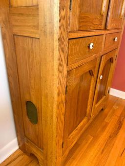 Antique Kitchen/Jelly Cabinet. This is 78" Tall x 39.5" Wide x 15" Deep - As Pictured