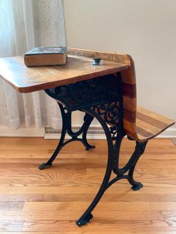 Antique Cast Iron/Wood w/Ink Well and Book. This is 32" Tall x 32" Wide - As Pictured