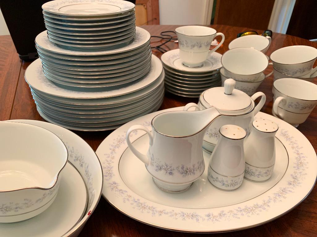 Contemporary Noritake China "Marywood" Pattern Setting for 8 w/Minor Chipping - As Pictured