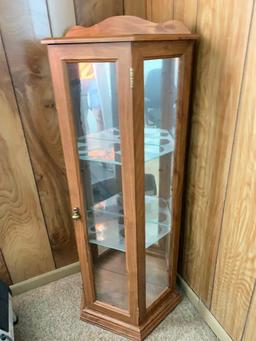 Small Curio Display Case. This is 48" T x 21" W x 11" D - As Pictured