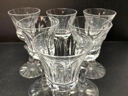 Set of 6 Waterford Crystal Stemmed Cordial/Shot Glasses. They are 5" Tall - As Pictured