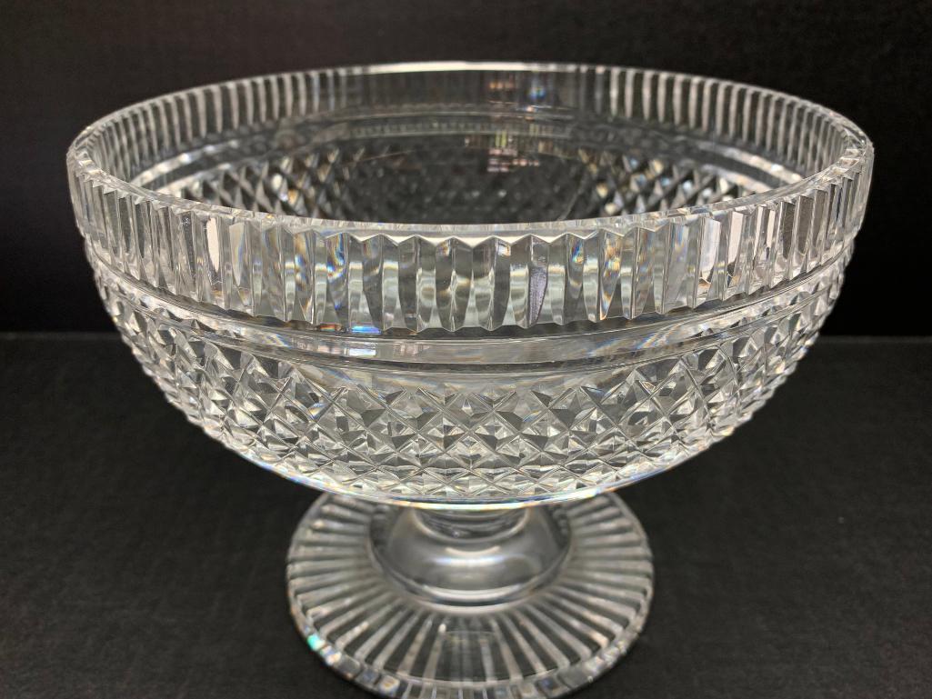 Waterford Crystal Footed Centerpiece Bowl. This is 6" Tall - As Pictured