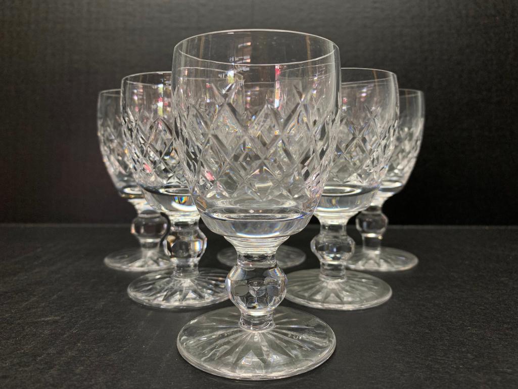 Set of 6 Waterford Crystal Cordial Glasses. They are 4" Tall - As Pictured