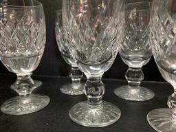 Set of 7 Cordial Glasses. They are 4.25" Tall and 1 Has Chip on the Rim - As Pictured