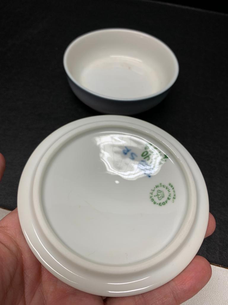 Royal Copenhagen Porcelain Trinket Dish Marked 2340/2458. This is 1.5" Tall - As PIctured