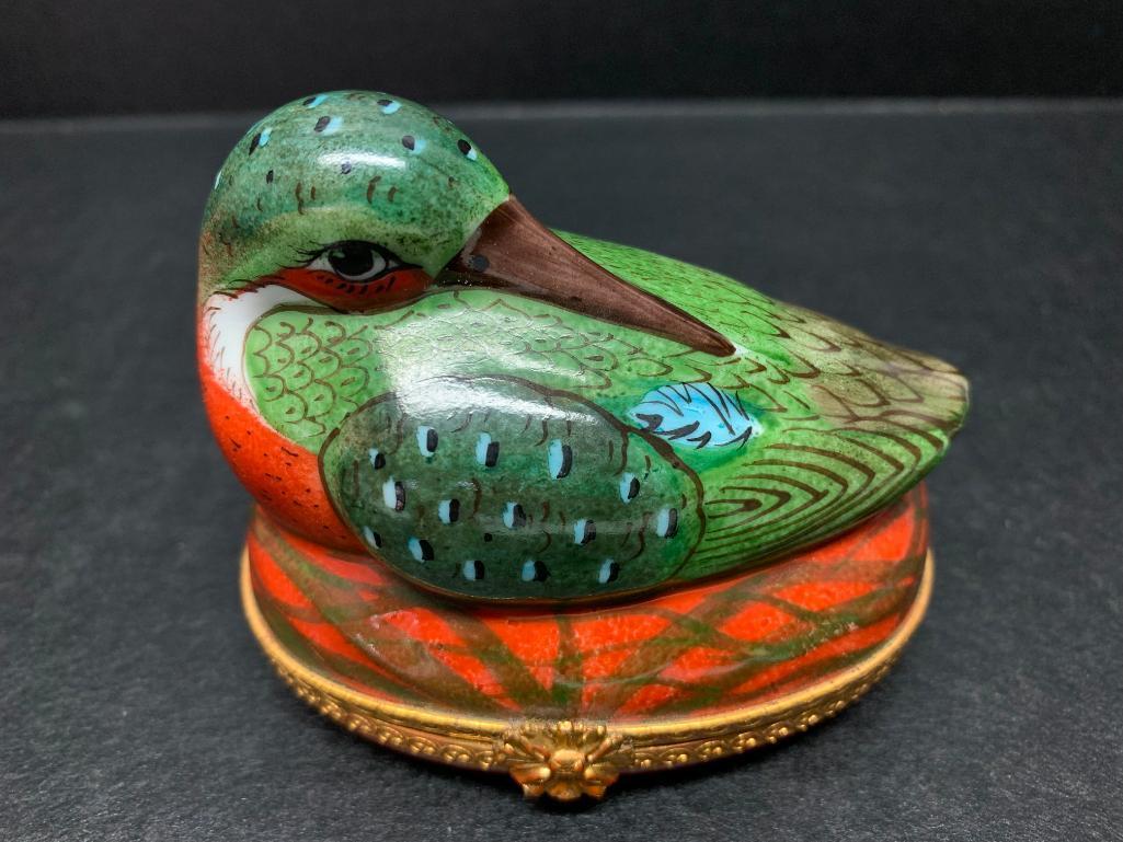 Limoges w/Bird Design Made in England by Tiffany & Co. This is 3" Tall - As Pictured