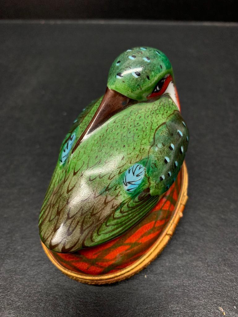 Limoges w/Bird Design Made in England by Tiffany & Co. This is 3" Tall - As Pictured