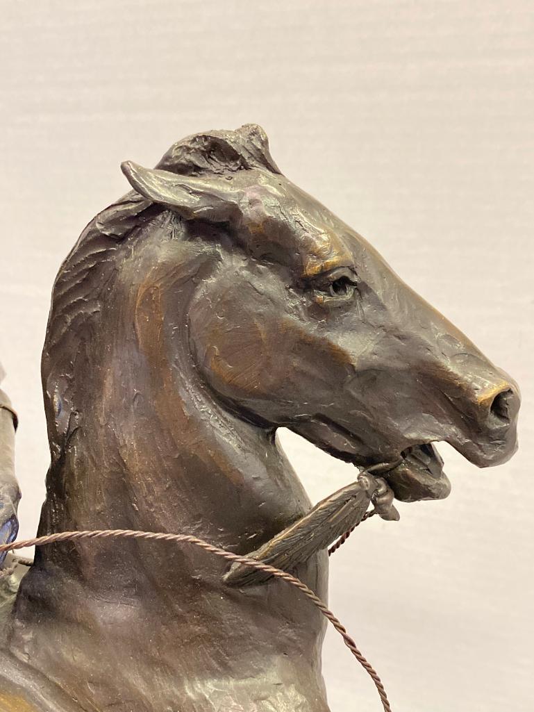 Frederic Remington "The Scout" Sculpture. This is 25" T x 20 L - As Pictured