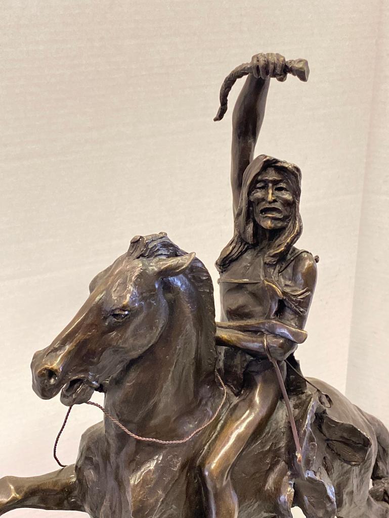 Frederic Remington "The Scout" Sculpture. This is 25" T x 20 L - As Pictured