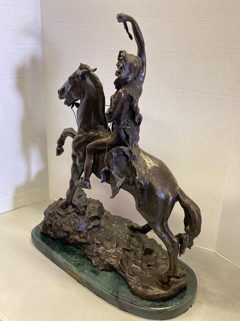 Frederic Remington "The Scout" Sculpture. This is 25" T x 20 L - As Pictured