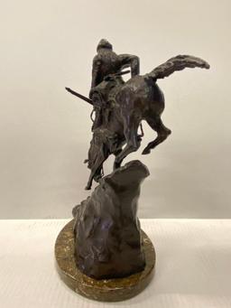 Frederic Remington Bronze Statue "Mountain Man". This is 13" Tall - As Pictured