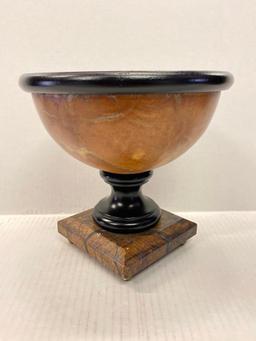 Decorative Marble Bowl on Pedestal. This is 7.5" T x 7.5" W - As Pictured