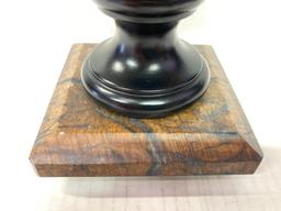 Decorative Marble Bowl on Pedestal. This is 7.5" T x 7.5" W - As Pictured