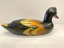 Hand Painted & Carved Wood Duck Decoy. This is 13" Long - As Pictured
