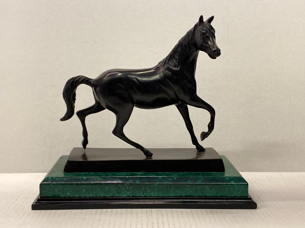 Cast Iron Horse Statue. This is 11" T x 12" L - As Pictured