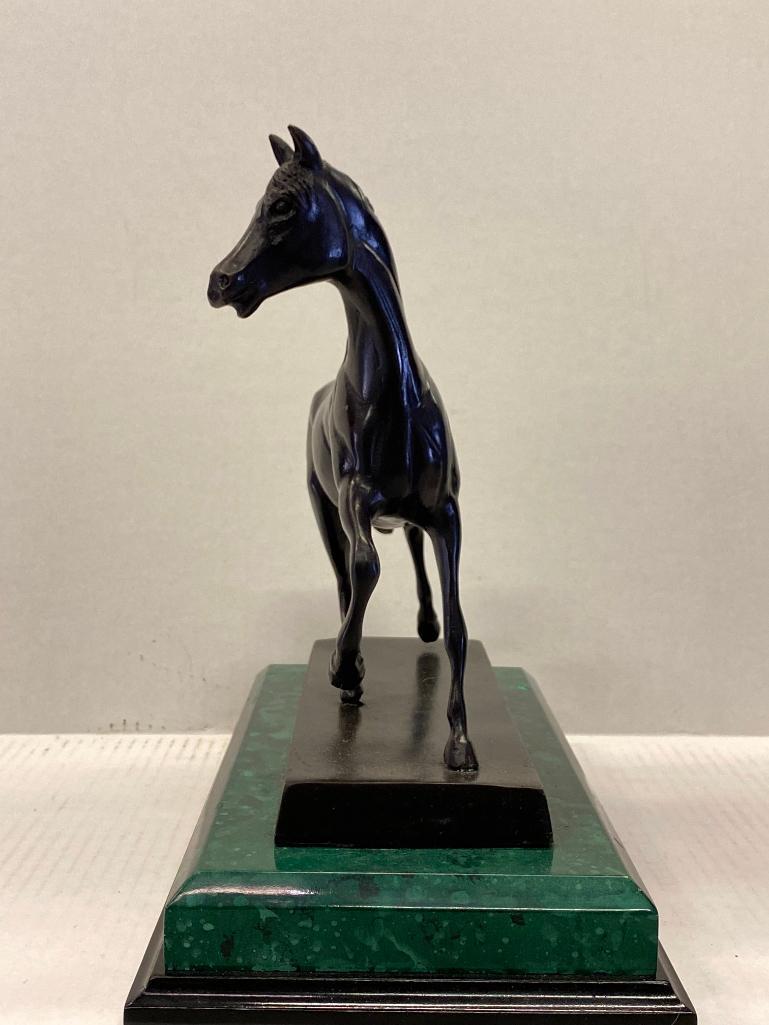 Cast Iron Horse Statue. This is 11" T x 12" L - As Pictured