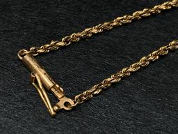 10 KT Gold 7" Bracelet w/Safety Lock. The Weight is 2.1 Grams - As Pictured