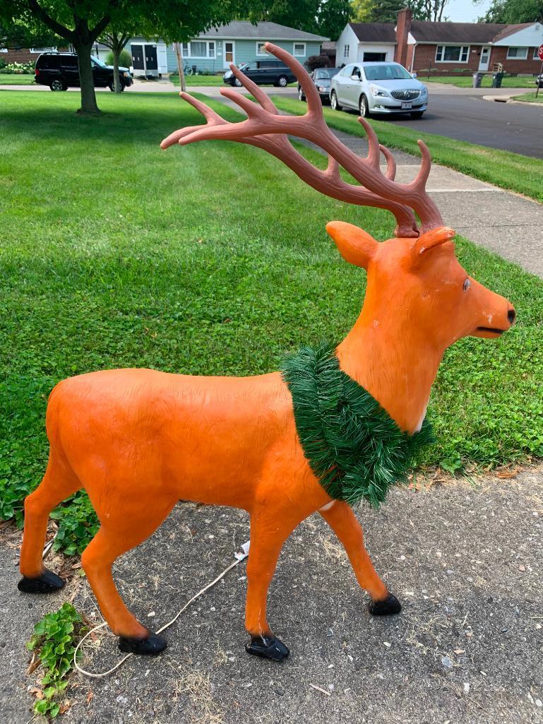 43" Tall Plastic Lighted Reindeer. - As Pictured