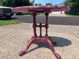Small Wood Hand Painted Coffee/Side Table. This is 20" T x 26" L x 18" W - As Pictured