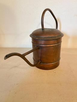 Adorable Copper Watering Pitcher w/Patina. This is 11" T x 6.5" D - As Pictured