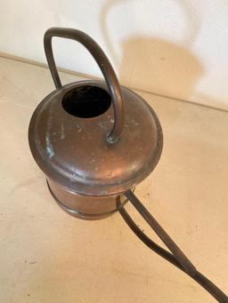 Adorable Copper Watering Pitcher w/Patina. This is 11" T x 6.5" D - As Pictured