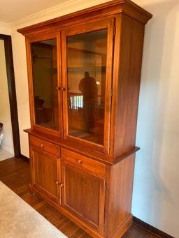 Nice 2 Piece China Hutch w/Interior Light Made in Canada. This is 79" t x 52" W x 18" D