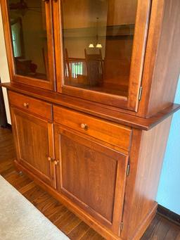 Nice 2 Piece China Hutch w/Interior Light Made in Canada. This is 79" t x 52" W x 18" D