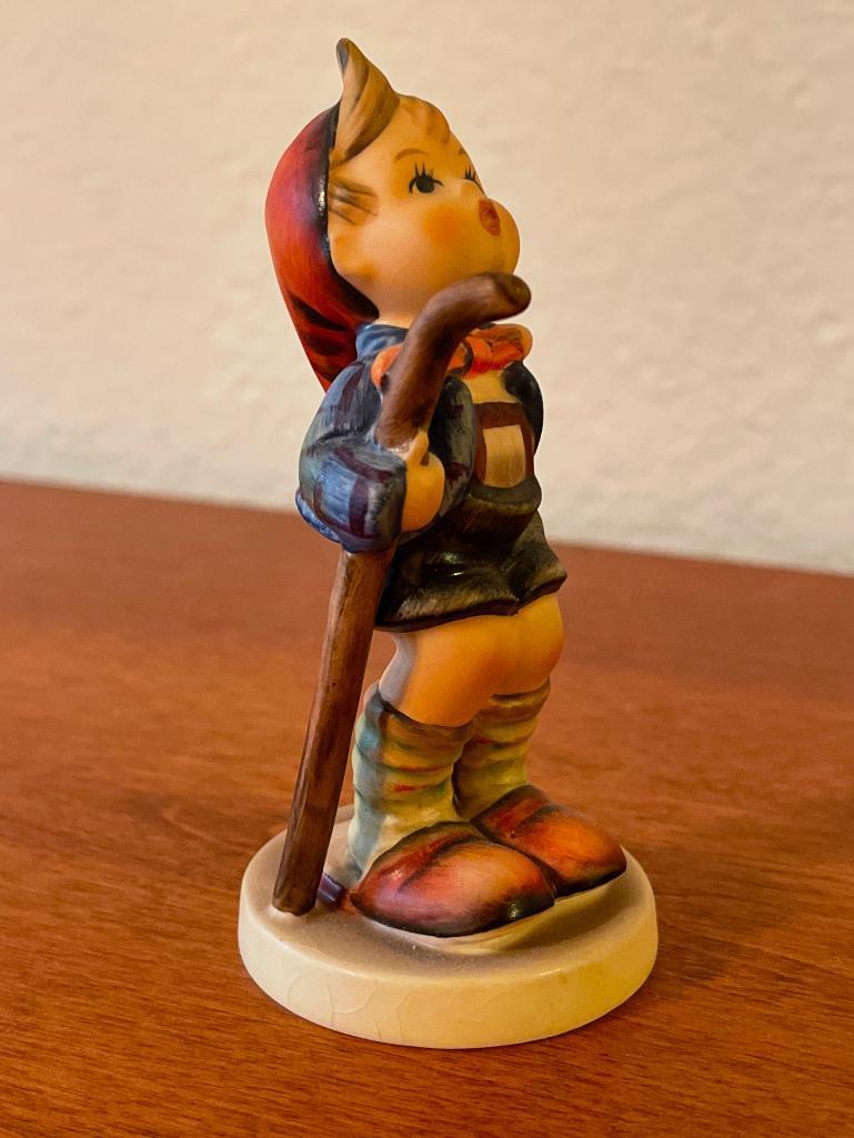 Vintage Hummel Boy w/Cane & Slippers. This is Signed by the Artist and 3.5" Tall - As Pictured