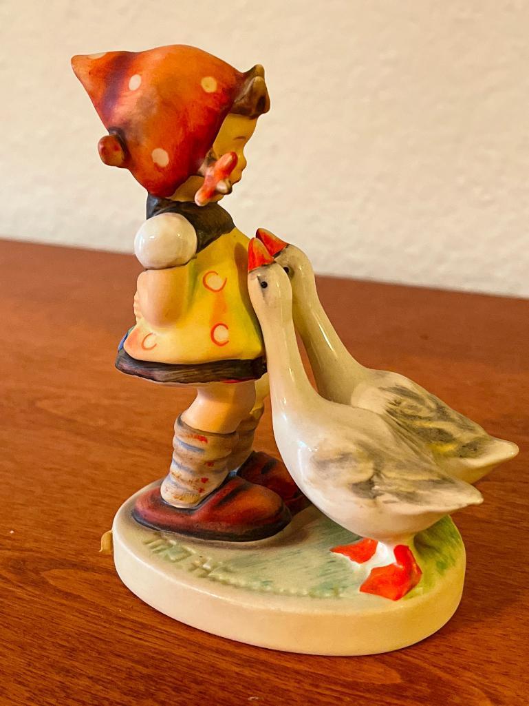 Vintage Hummel "Goose Girl". This is Signed by the Artist and is 4.5" Tall - As Pictured