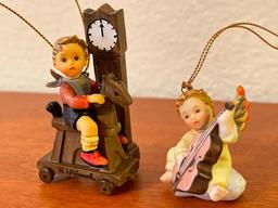 Pair of Hummel Christmas Ornaments - As Pictured