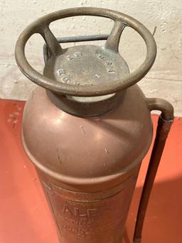 Vintage Copper Fire Exstinguisher Elmira, NY. This is 25" Tall - As Pictured