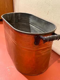 13" x 26" Copper Wash Boiler - As Pictured