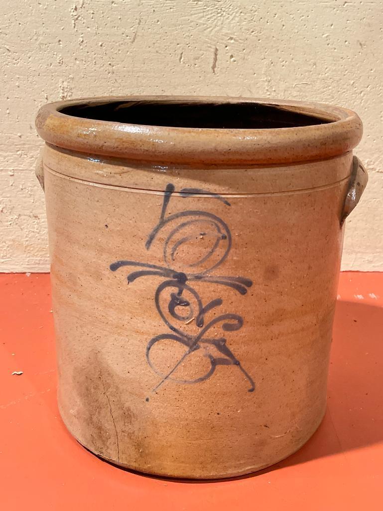 13" Tall Full Bee Pottery Crock. - As Pictured