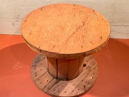 Wooden Spool Table. This is 20" T x 23" in Diameter - As Pictured