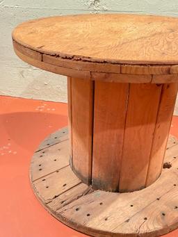 Wooden Spool Table. This is 20" T x 23" in Diameter - As Pictured