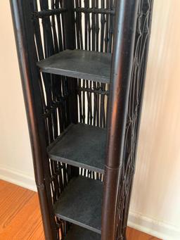 4 Tier Wood Shelf/CD Rack. This is 37" T x 8.5" W - As Pictured