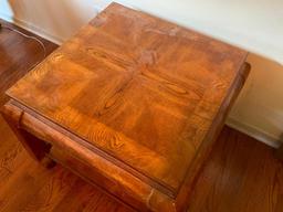 Wood Side Table. This is 21" T x 28" W x 28" D - As Pictured