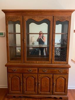 2 Piece Broyhill China Hutch. This is 78" T x 57" W x 15" D - As Pictured