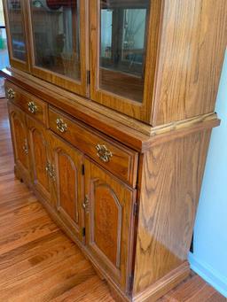 2 Piece Broyhill China Hutch. This is 78" T x 57" W x 15" D - As Pictured