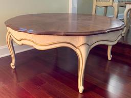 Round Coffee Table by Thomasville. This is 17" T x 39" in Diameter - As Pictured