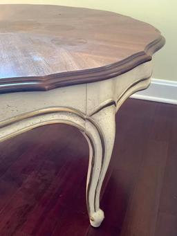 Round Coffee Table by Thomasville. This is 17" T x 39" in Diameter - As Pictured