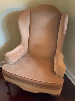 Tan Wingback Chair by Ethan Allen. This is 44" Tall - As Pictured