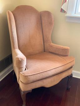 Tan Wingback Chair by Ethan Allen. This is 44" Tall - As Pictured