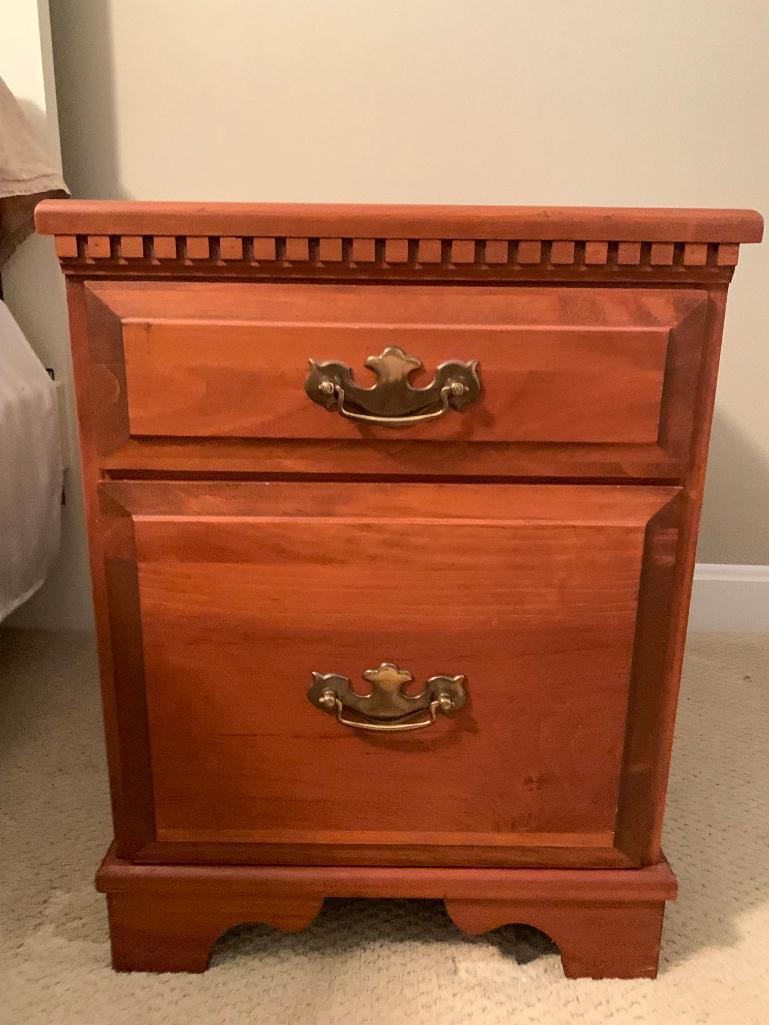 Wood Nightstand. This is 22" T x 16" W x 24" D - As Pictured