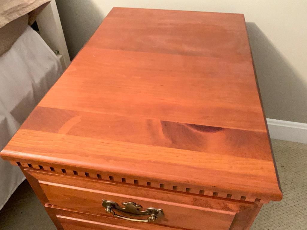 Wood Nightstand. This is 22" T x 16" W x 24" D - As Pictured