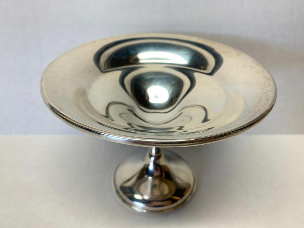 Reed & Barton Sterling Weighted & Reinforced Candle Holder. This is 4" T x 5.5" in Diameter